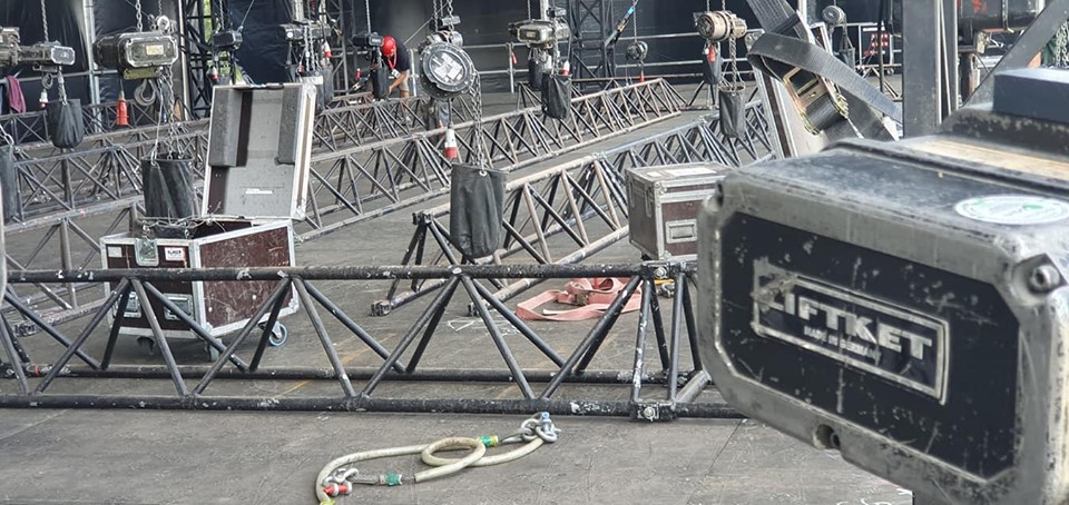 Rigging pour tournée, festival et concert en France, Rhône-Alpes, Lyon